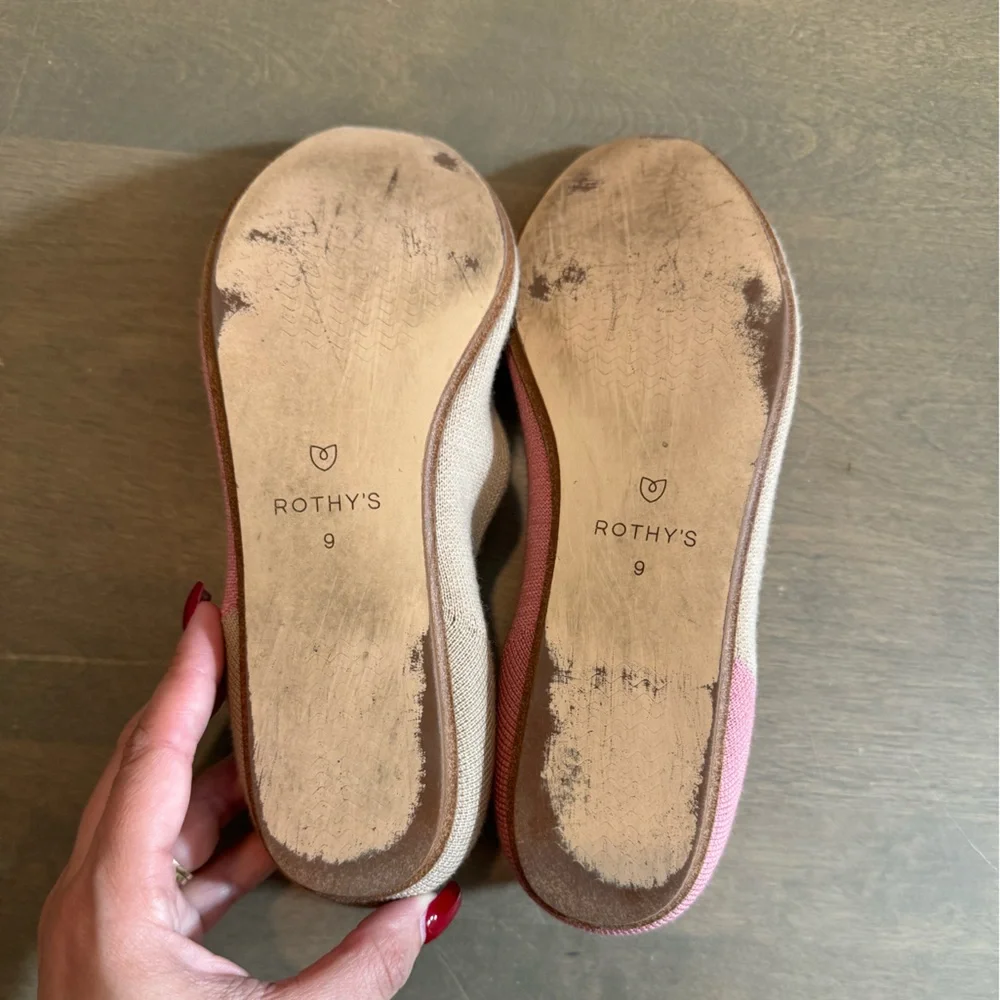 Rothy’s Women's Pink and Tan Shoes Marta ferri - Picture 3 of 7